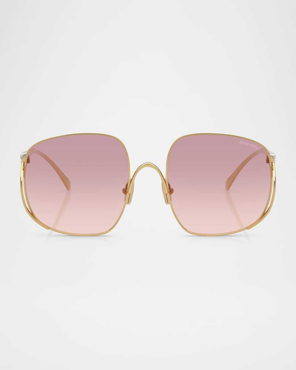 MU A57S Metal Square Sunglasses